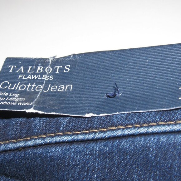 NWT TALBOTS Flawless Wide Leg Culotte Crop Jeans Size 12 - Picture 8 of 8